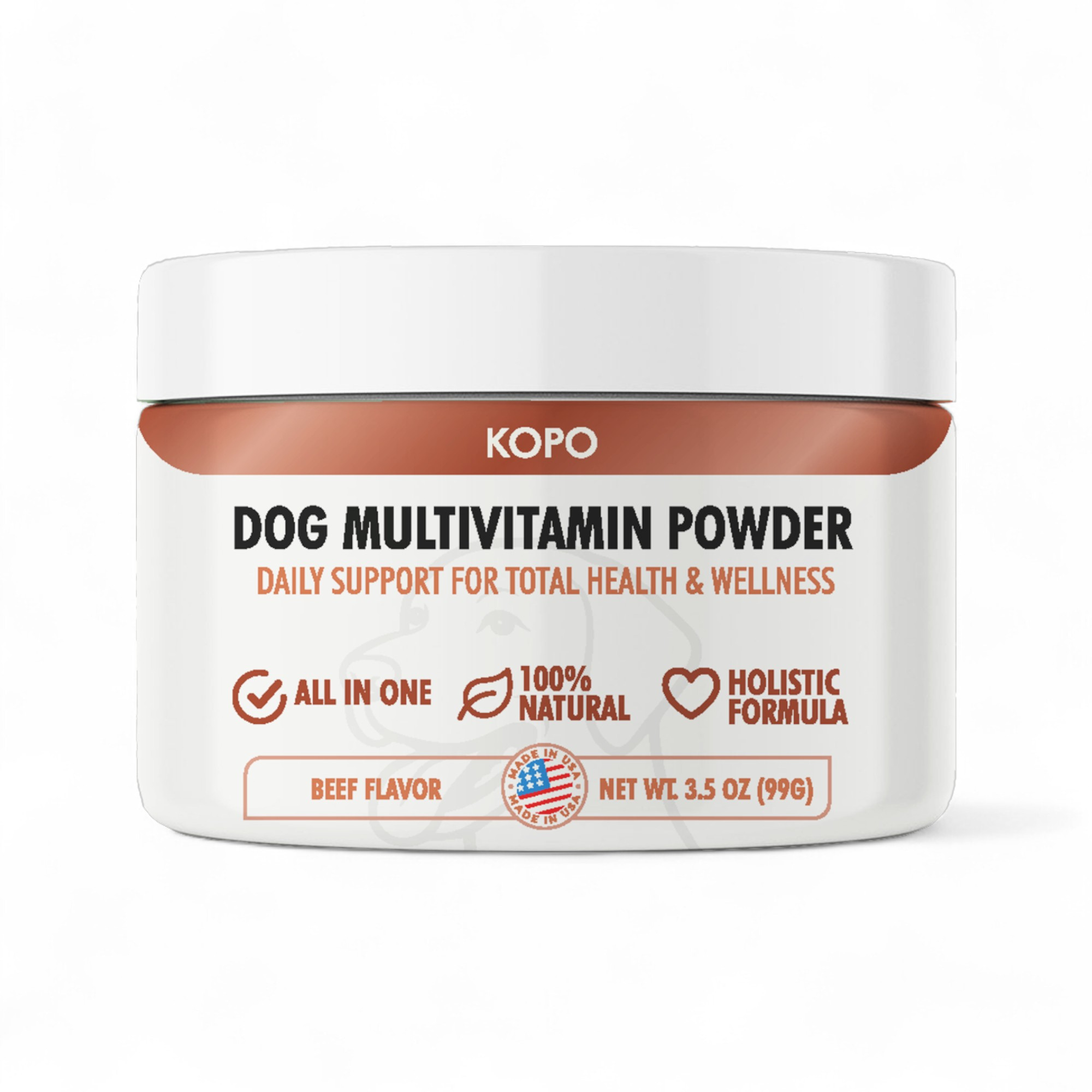 Kopo All-in-One Dog Multivitamin Powder – Natural Daily Vitamin & Mineral Supplement for Dogs