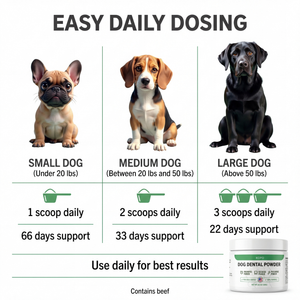 Kopo Dog Dental Powder – Natural Plaque & Breath Support Topper for All Breeds
