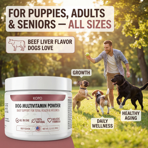 Kopo All-in-One Dog Multivitamin Powder – Natural Daily Vitamin & Mineral Supplement for Dogs